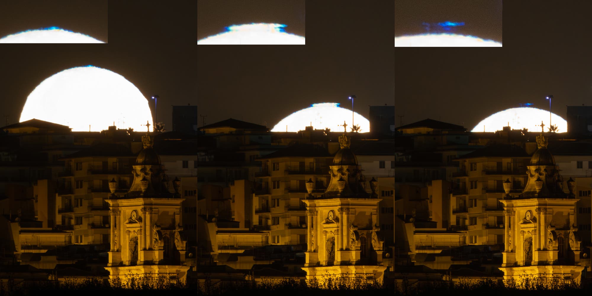 Blue flash sequence on setting Buck's Moon