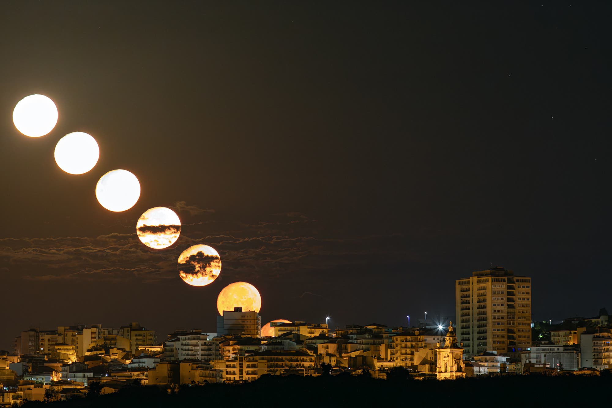 Moon setting