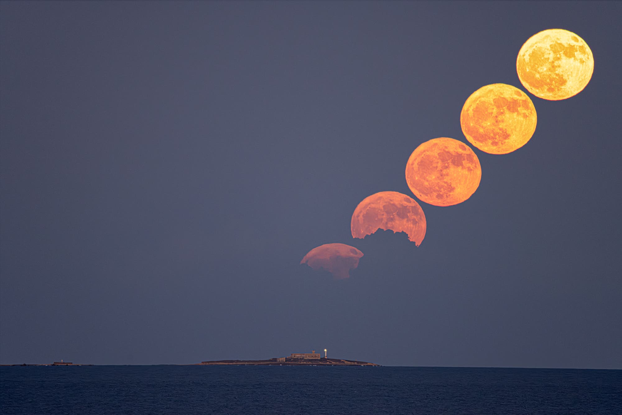 Full moon of July rising