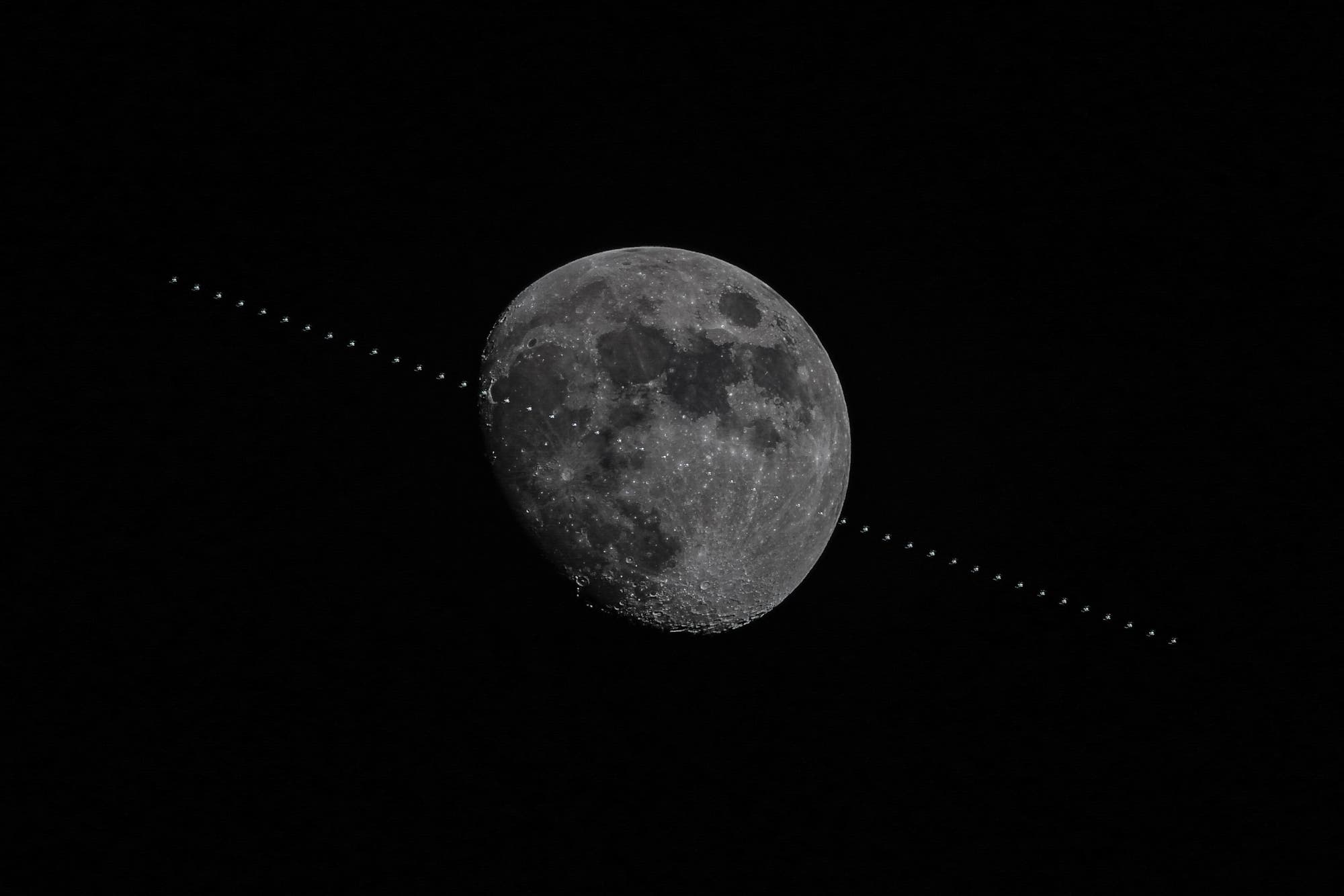 ISS & Moon
