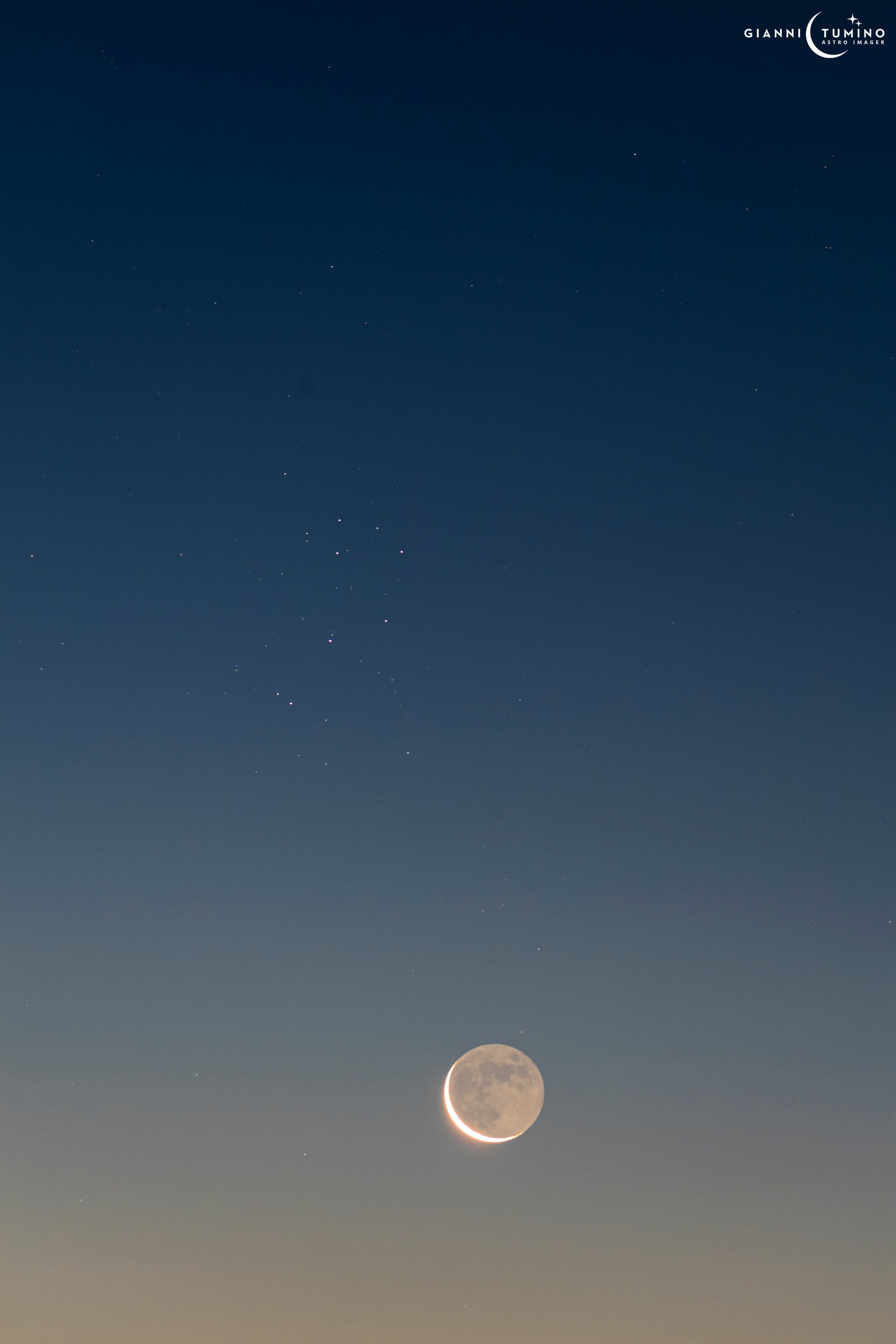 The Pleiades & the Moon