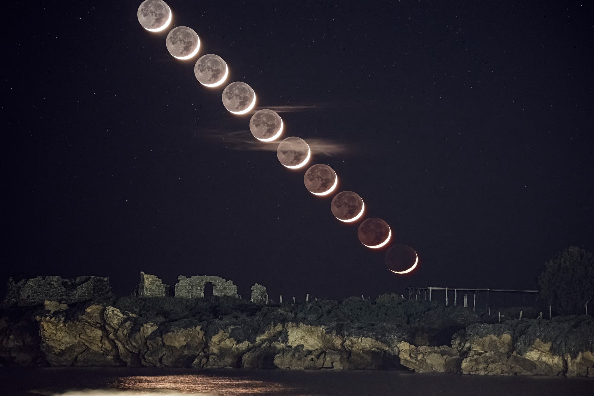 Moonset sequence