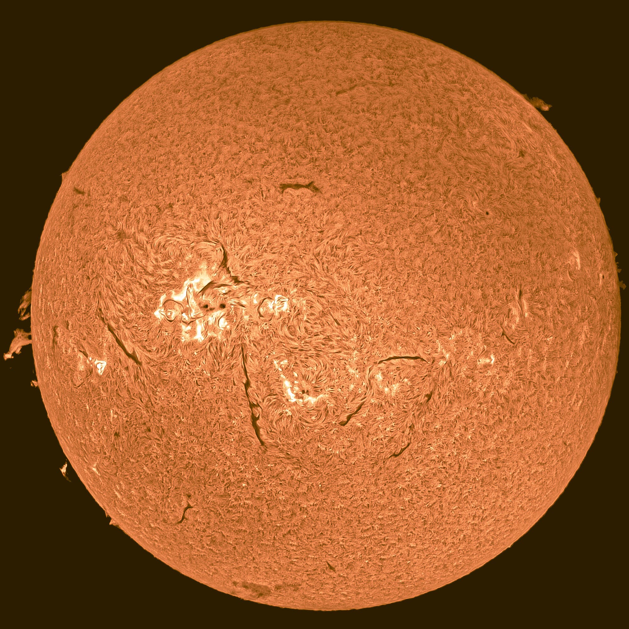 H-Alpha-Sonne Ende Mai 2025