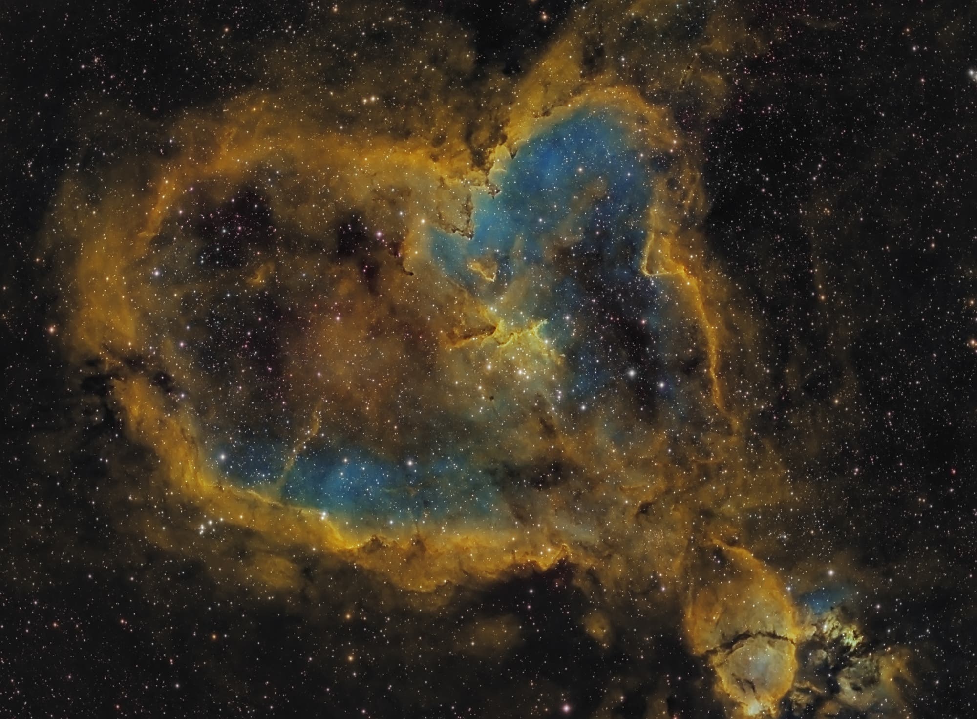 Herznebel - Hubble-Palette
