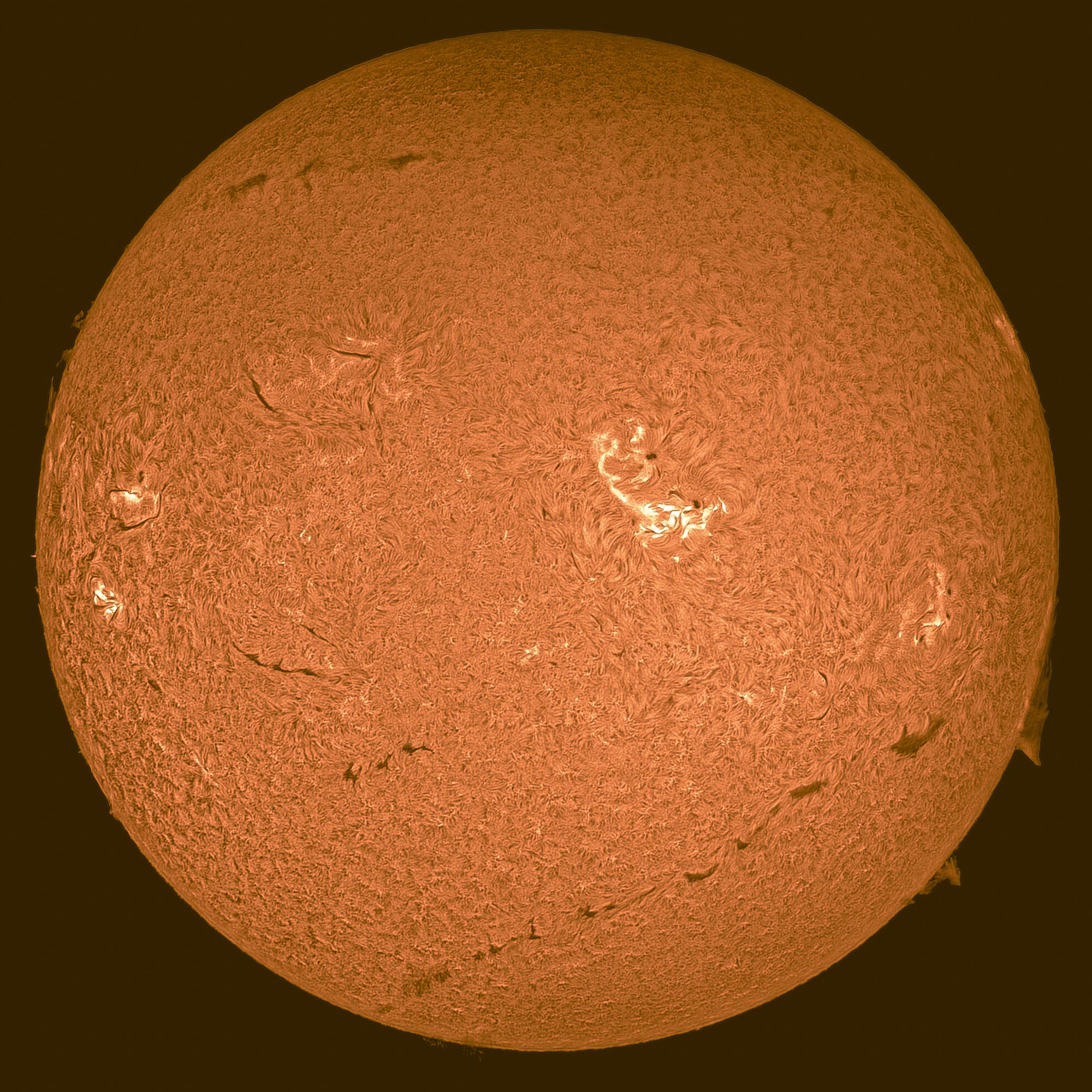 H-alpha-Sonne am 6. August 2025