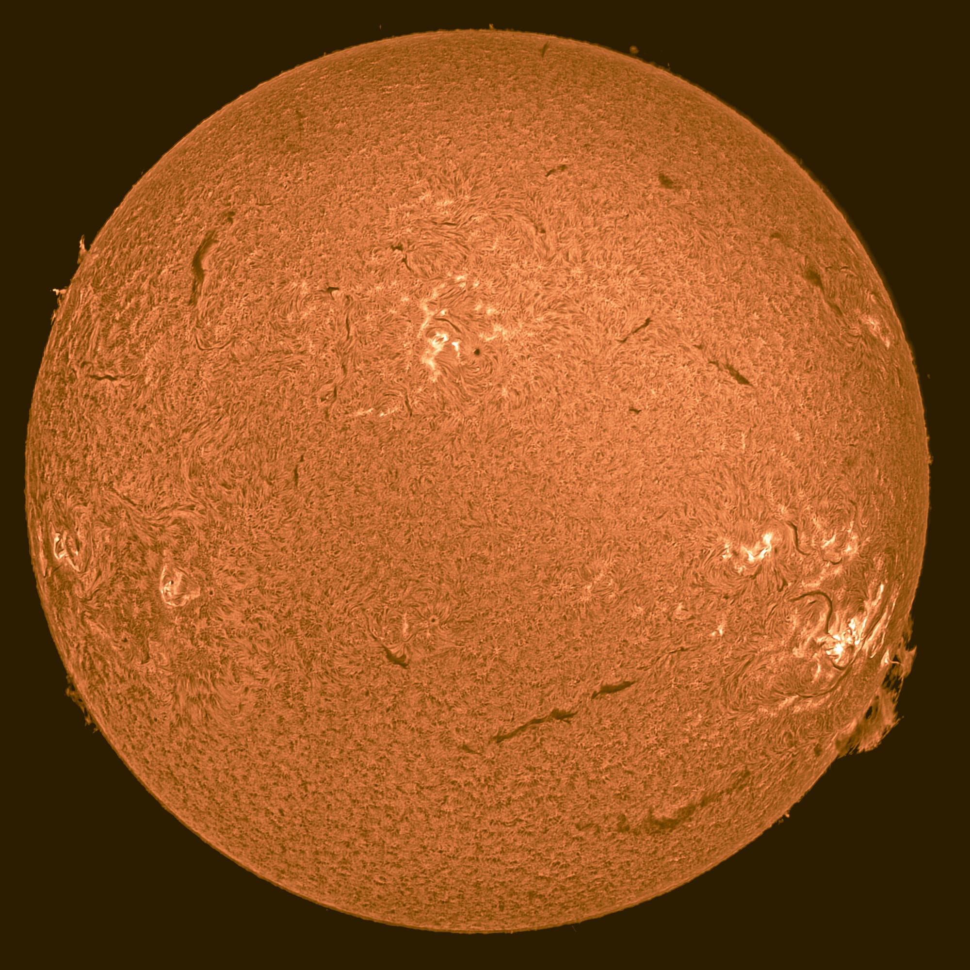 H-alpha-Sonne 8. Juni 2024