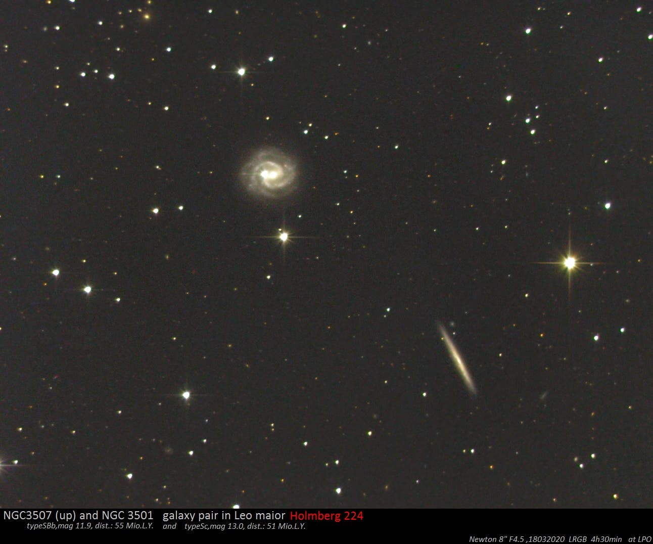Holmberg 224 - Galaxienpaar in Ursa Maior