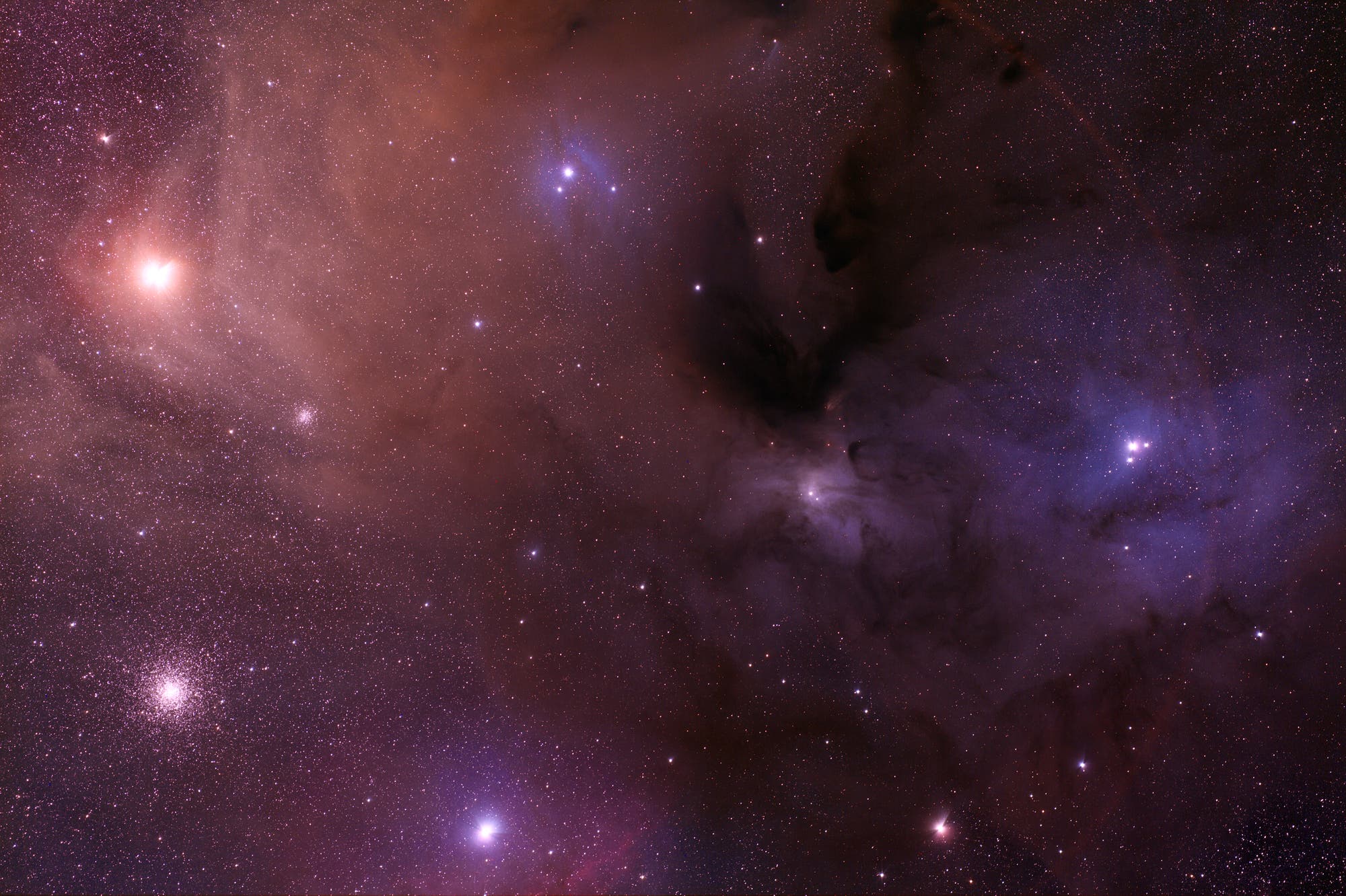 Antares-Region mit Rho Ophiuchi und M 4