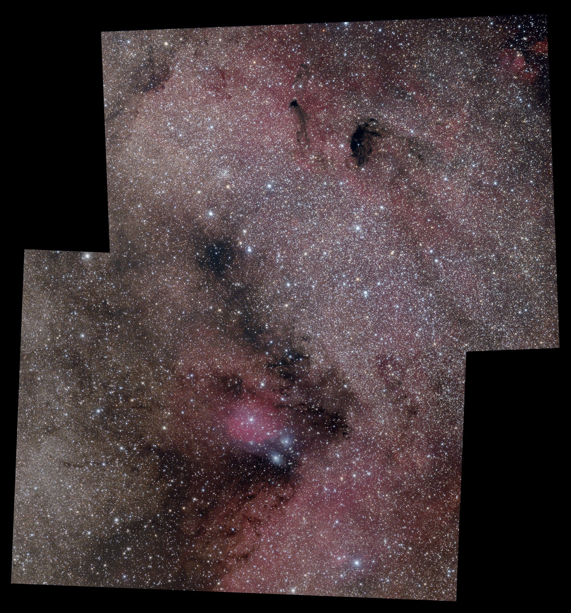 Die Kleine Sagittarius-Sternwolke M24 und der Emissionsnebel IC 1284