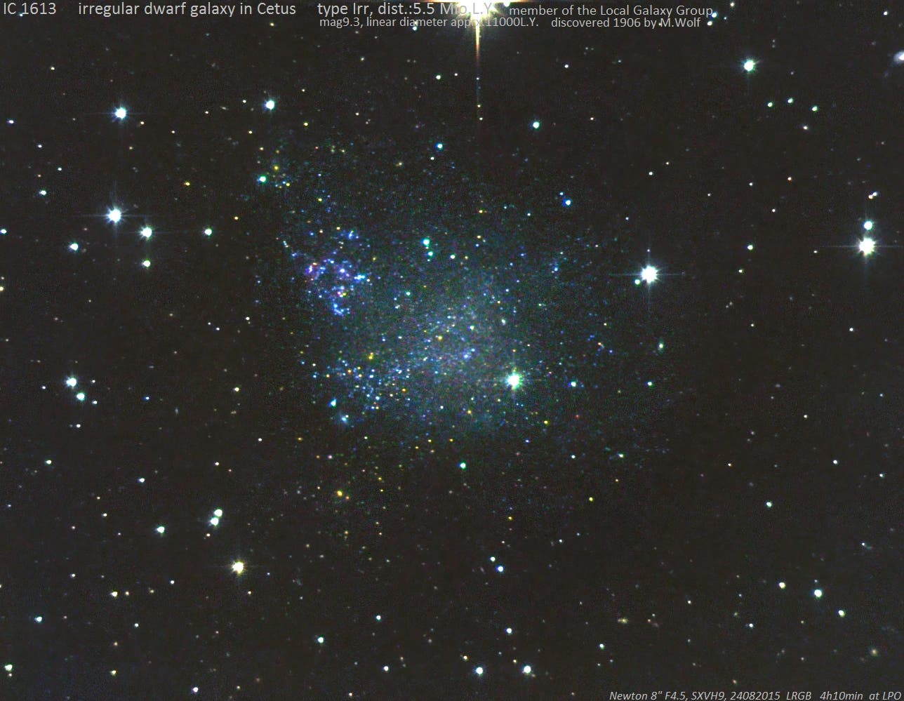 IC 1613  in Cetus: Zwerggalaxie  in der  Lokalen Gruppe
