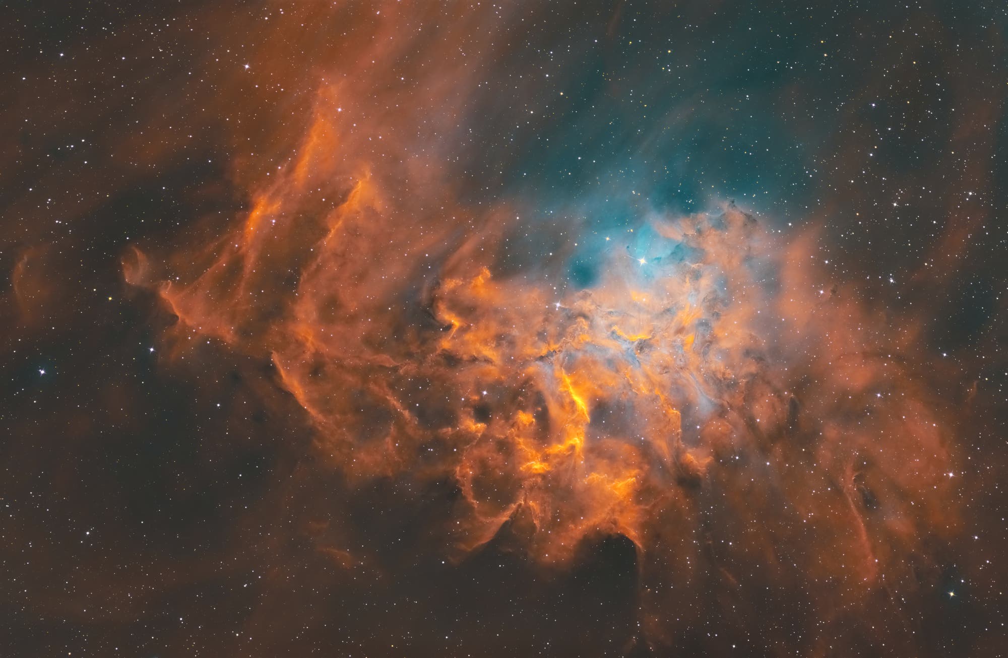 IC 405 – Nebulosa de la Llama en la constelación de Foreman