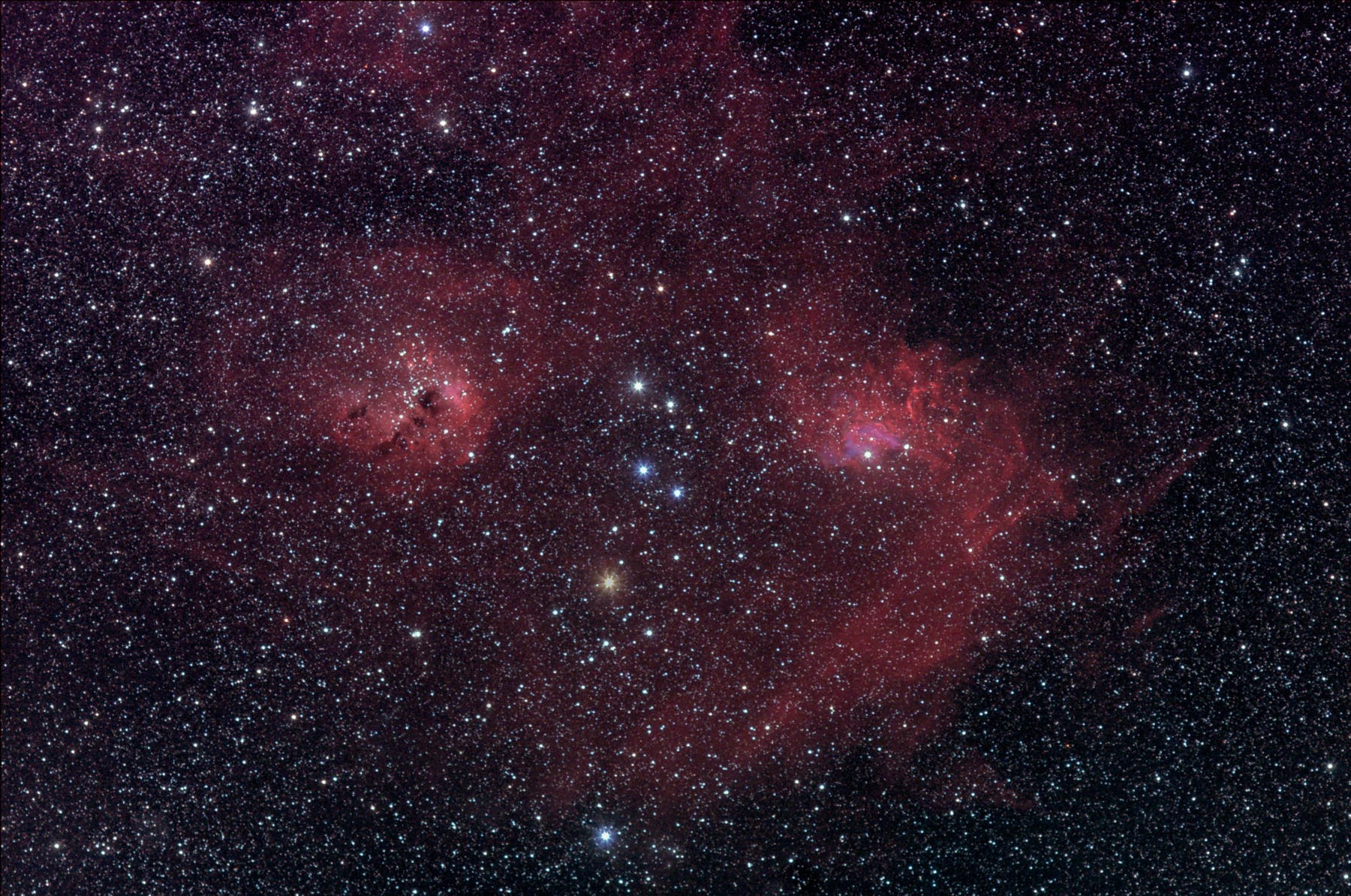 IC 410 und IC 405 im Sternbild Auriga