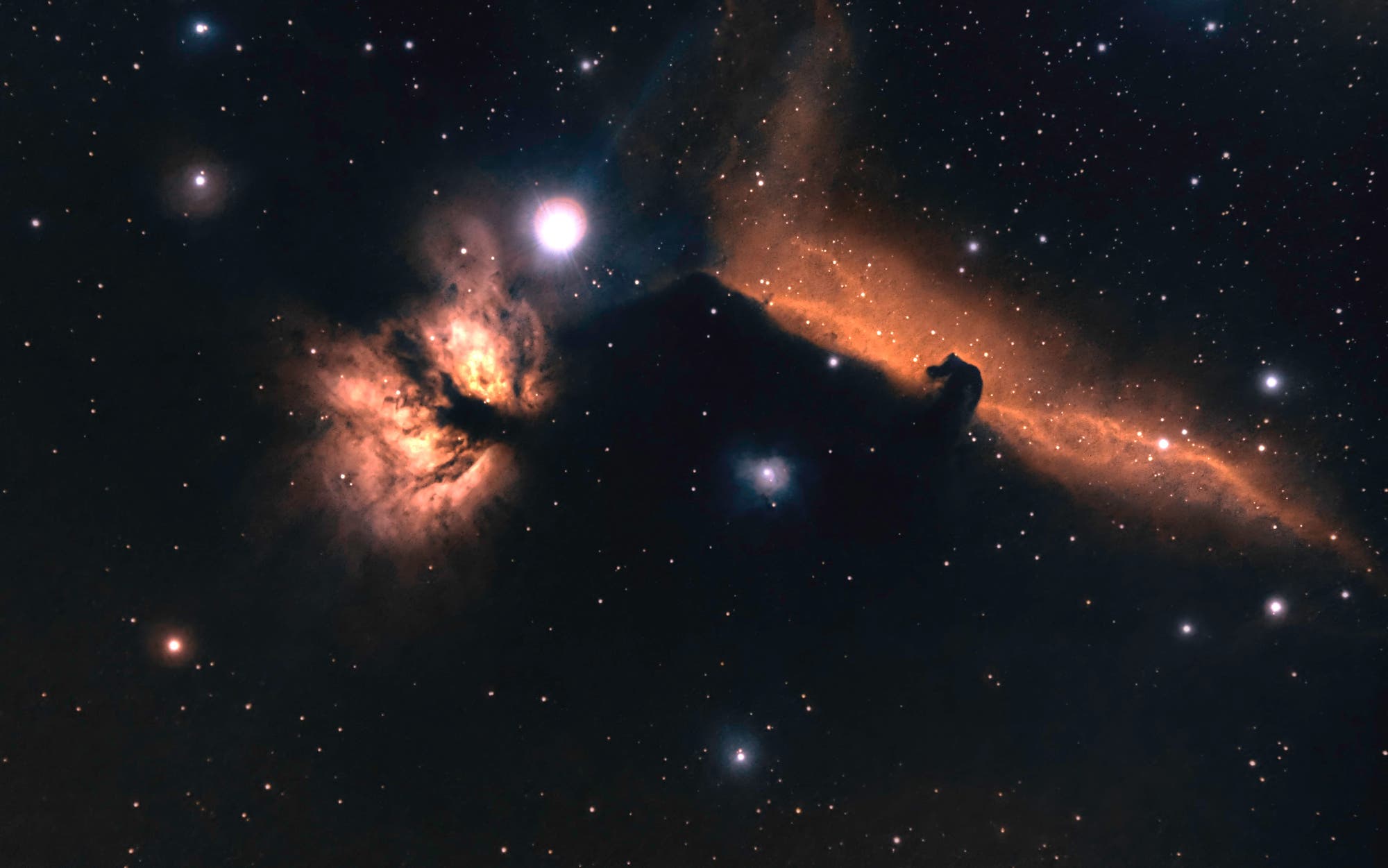 NGC 2024/IC 434 - Flammennebel und Pferdekopfnebel auf Abschiedstournee