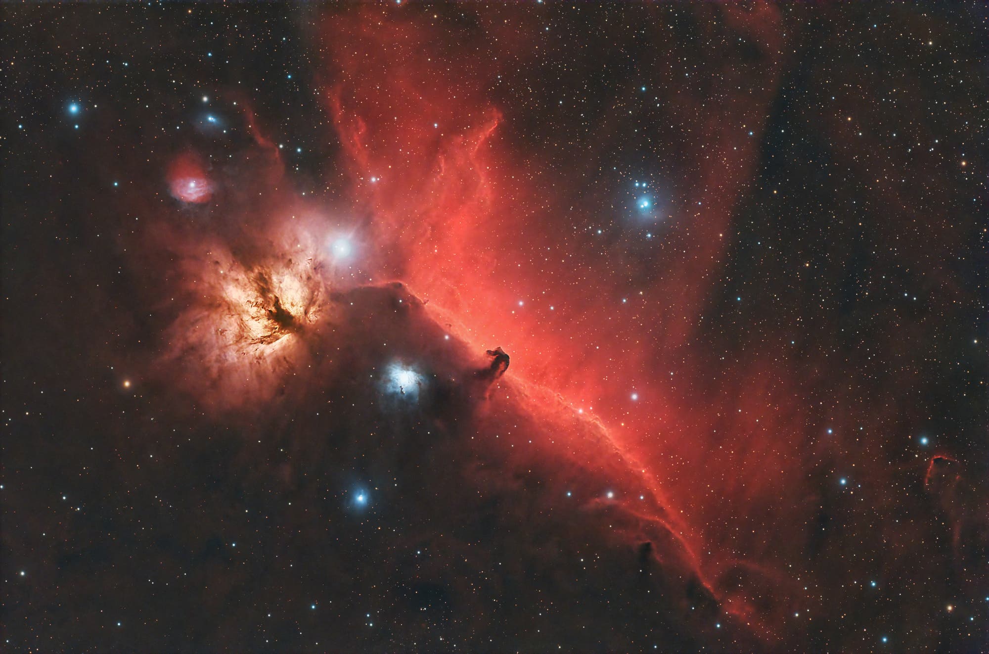 Nebelgebiete um Alnitak im Gürtel des Orion