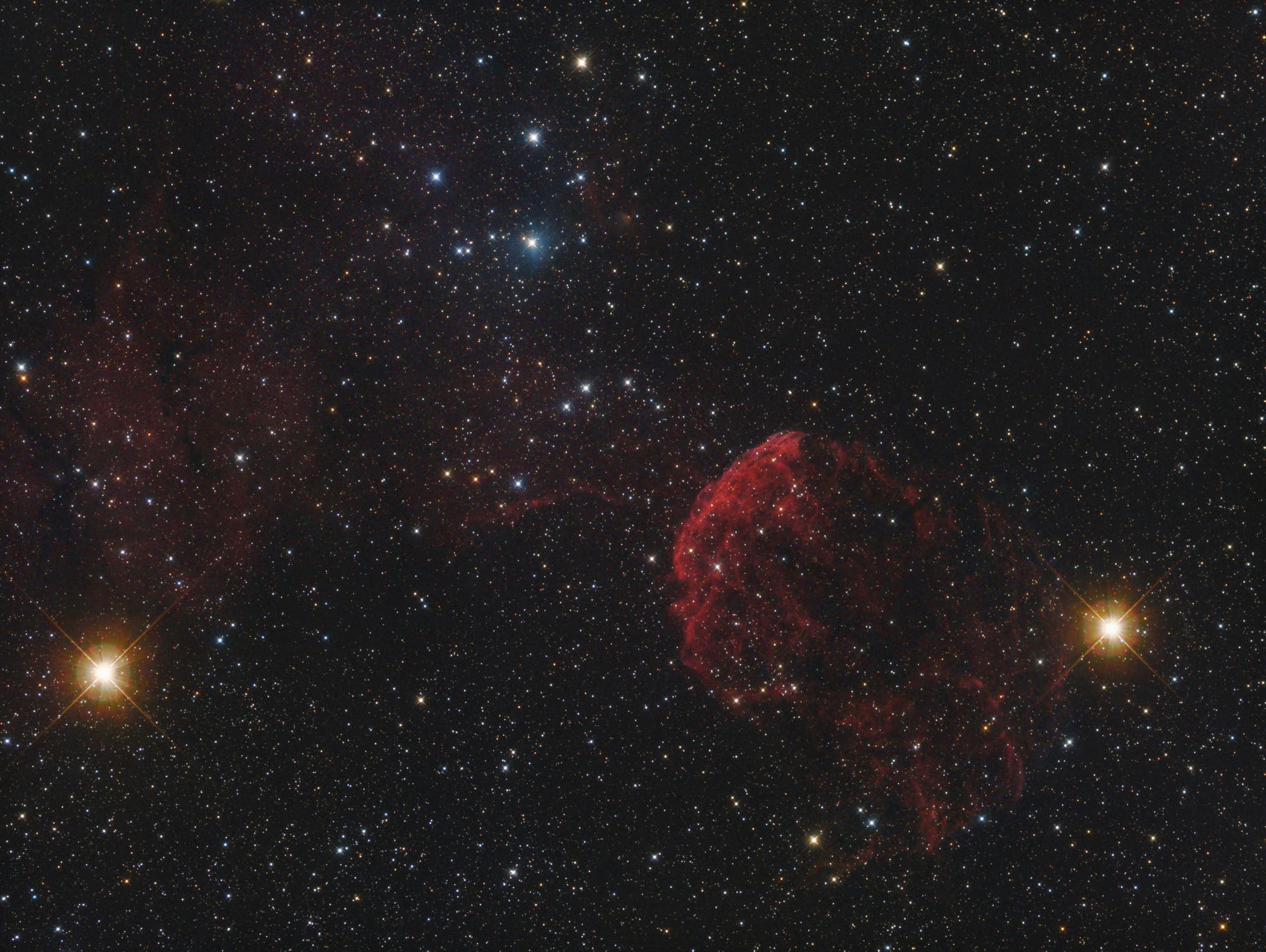 IC 443 Quallen-Nebel in LRGB