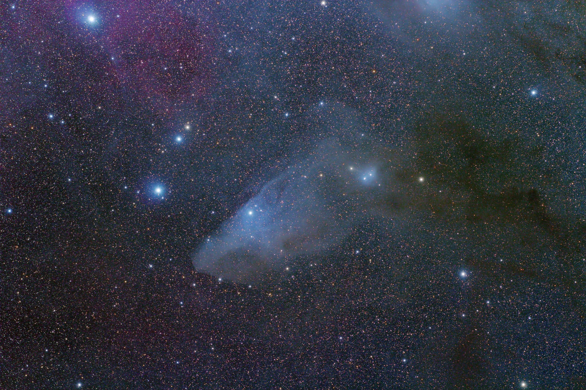 "Blauer Pferdekopfnebel" IC 4592 im Skorpion