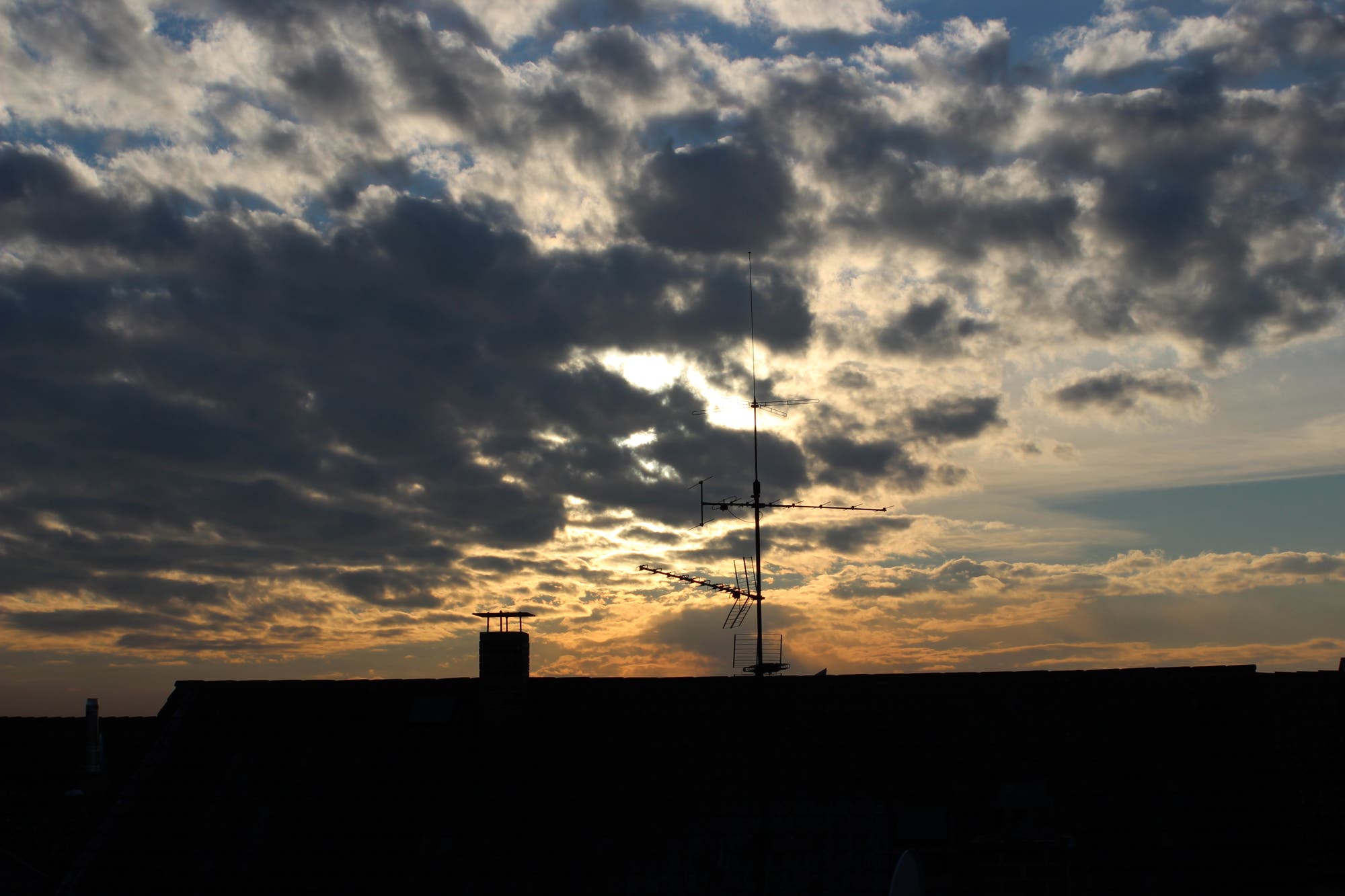 Wolken im Sonnenuntergang des 4. Februar 2014