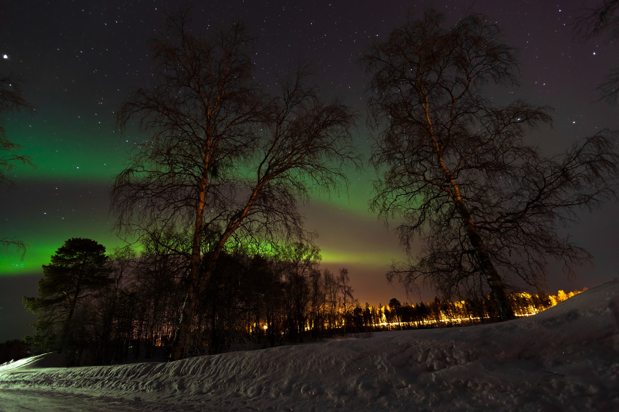Polarlichter über Finnland