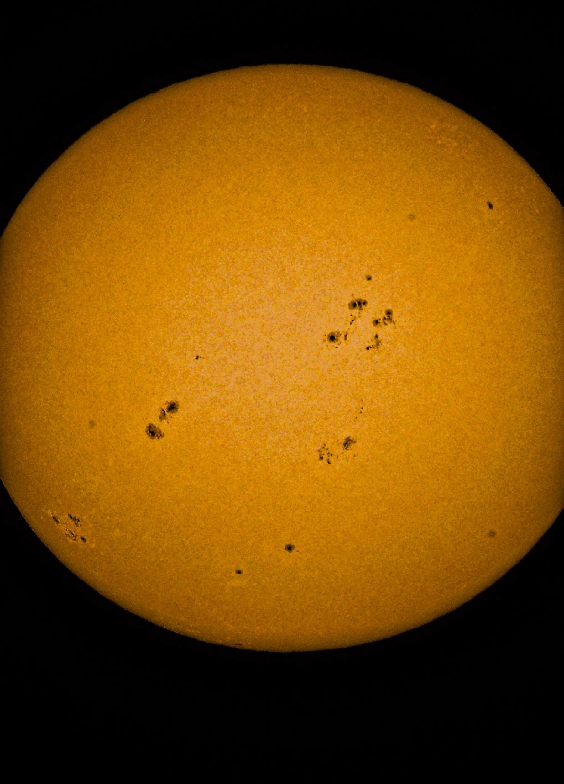 Giant Sunspots sequence spectacular Sicily-Italy Ragusa