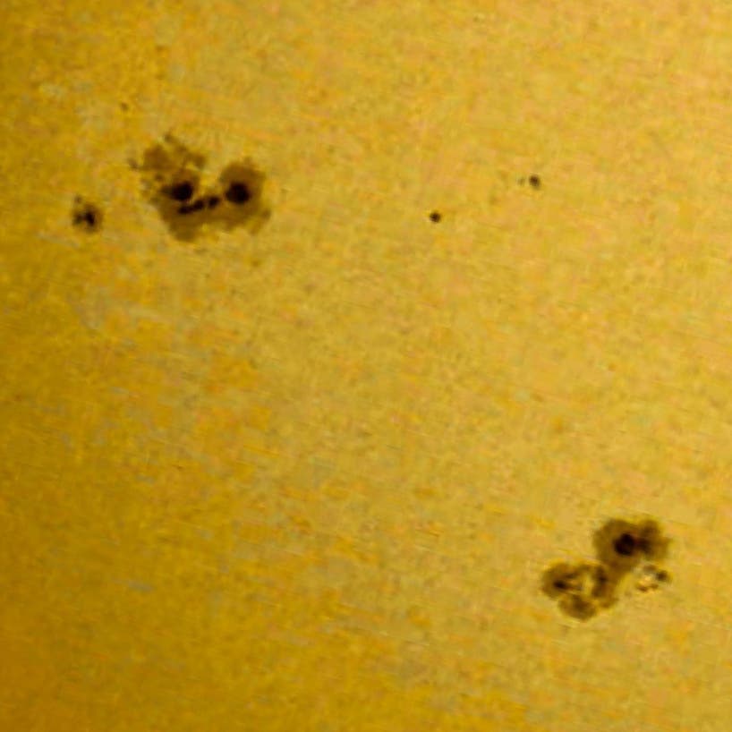 The giant super sunspots N 4100; N 4099 