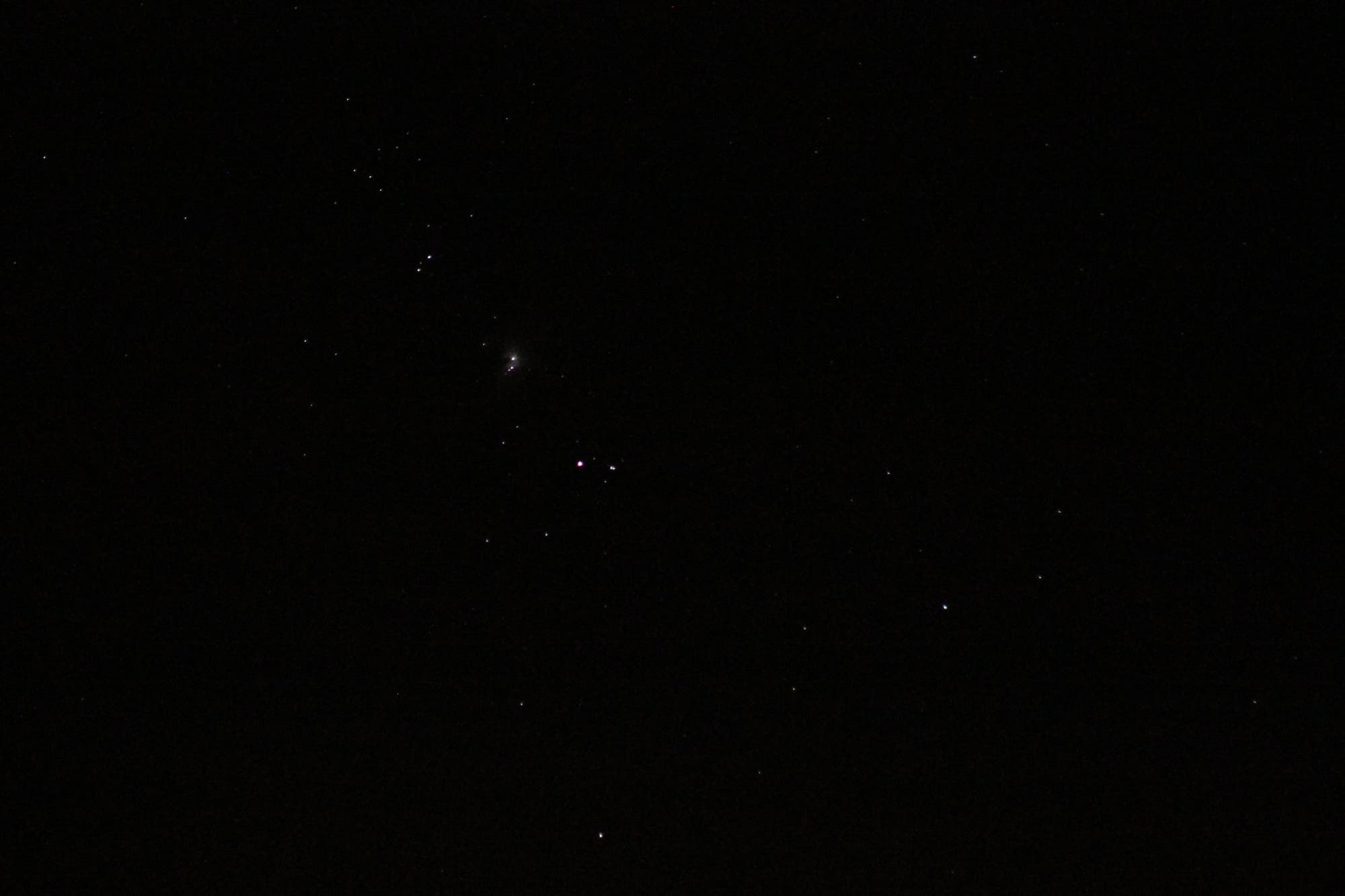 Gürtelsterne des Orion mit Orionnebel