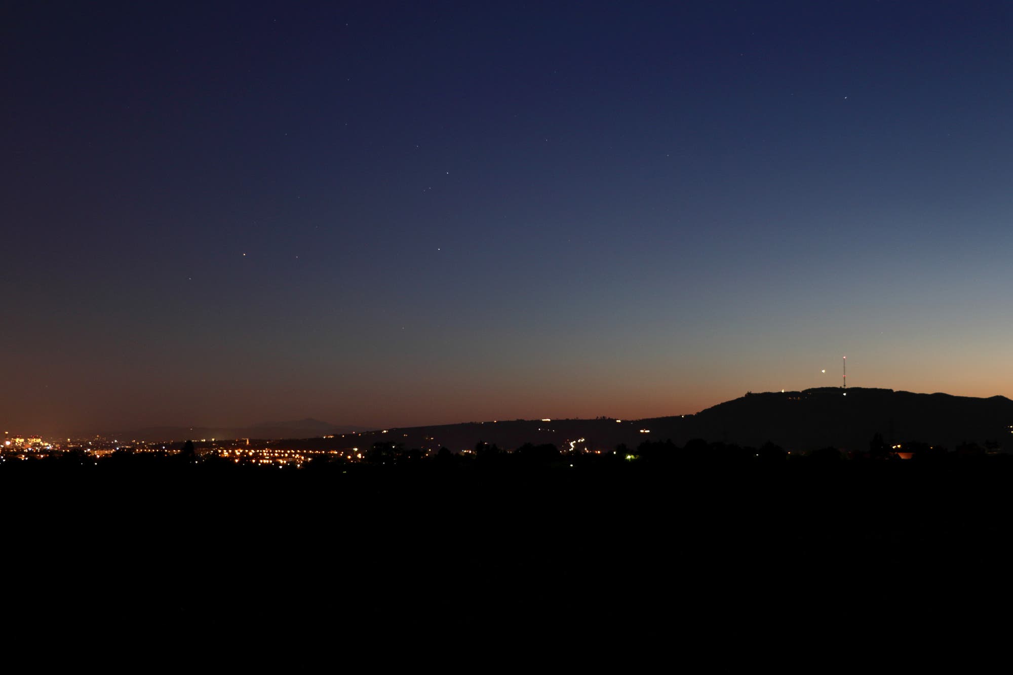 Abendstern Venus und Sternbild Skorpion