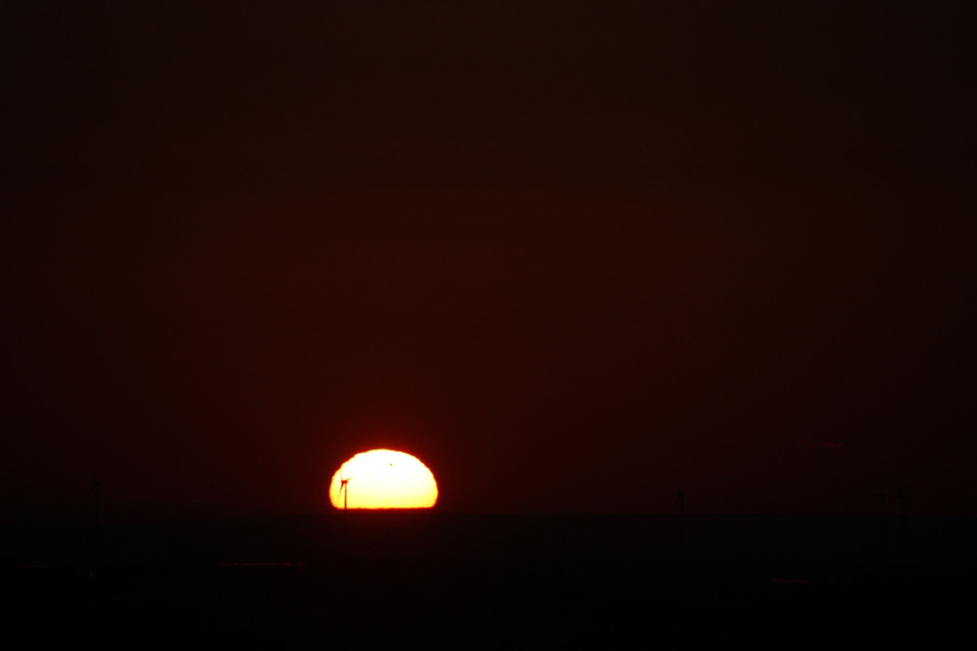 Venustransit bei Sonnenaufgang
