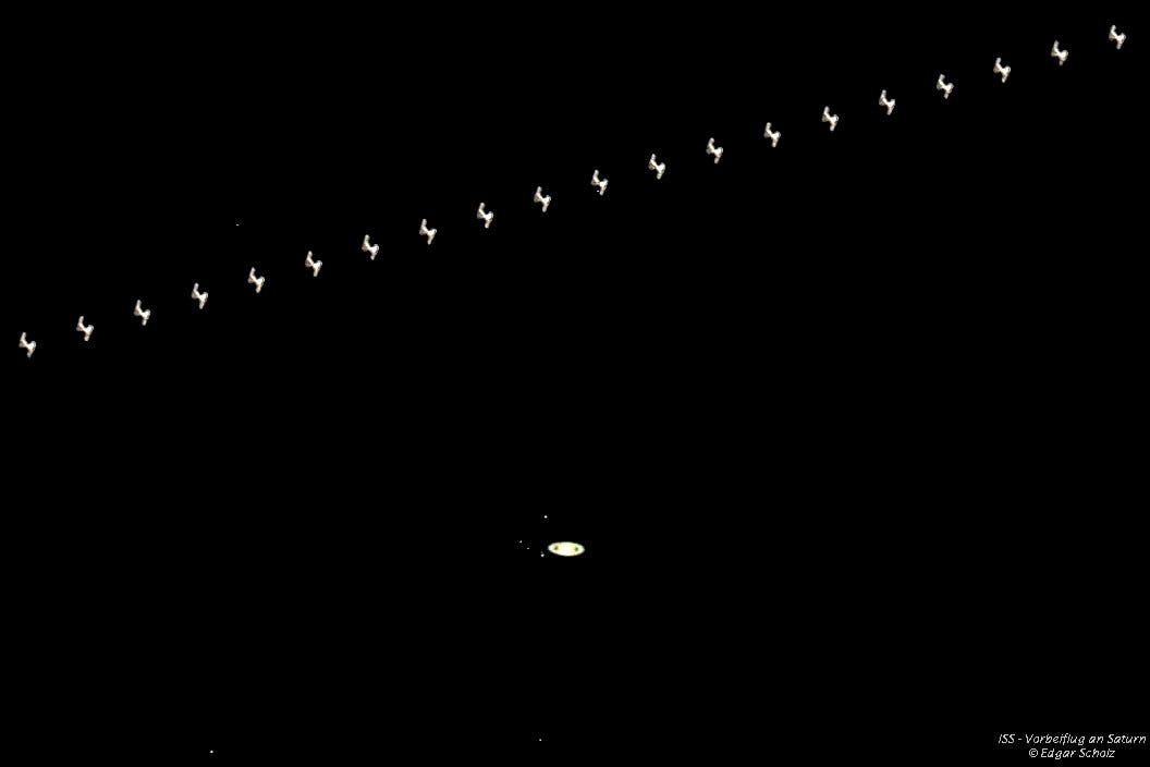 ISS Vorbeiflug an Saturn