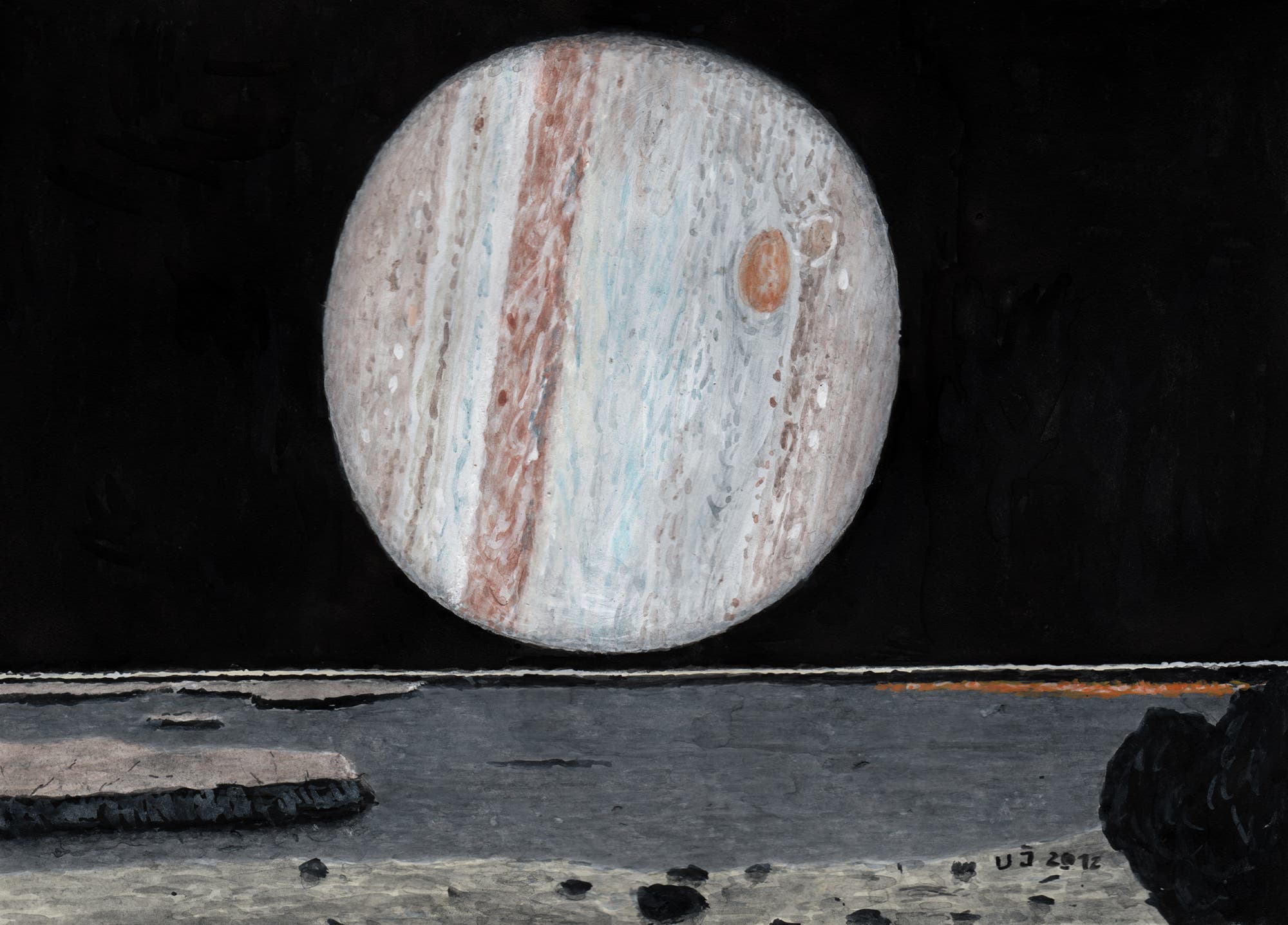 Jupiter von seinem Mond Io aus gesehen