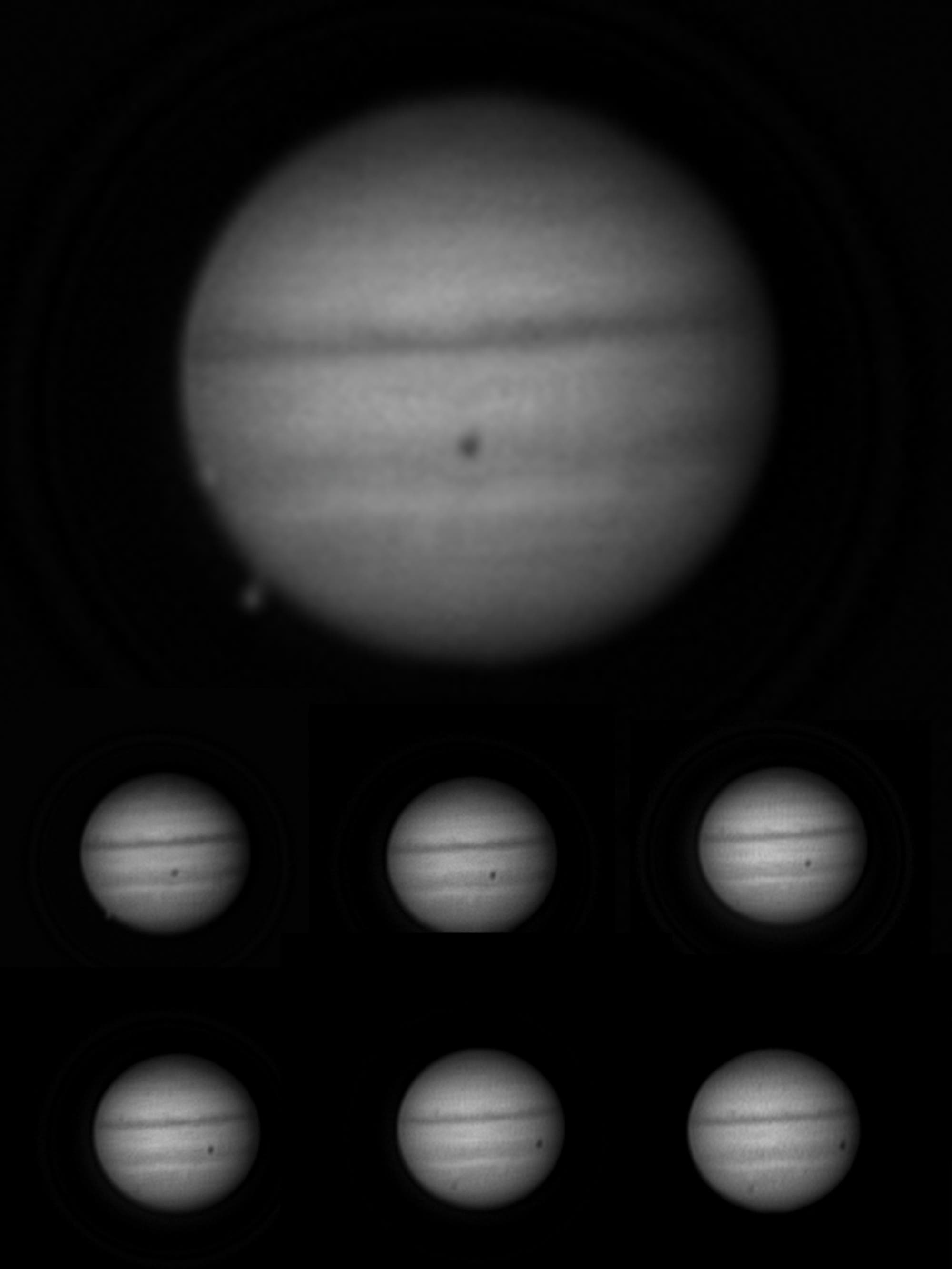 Io-Schatten auf Jupiter