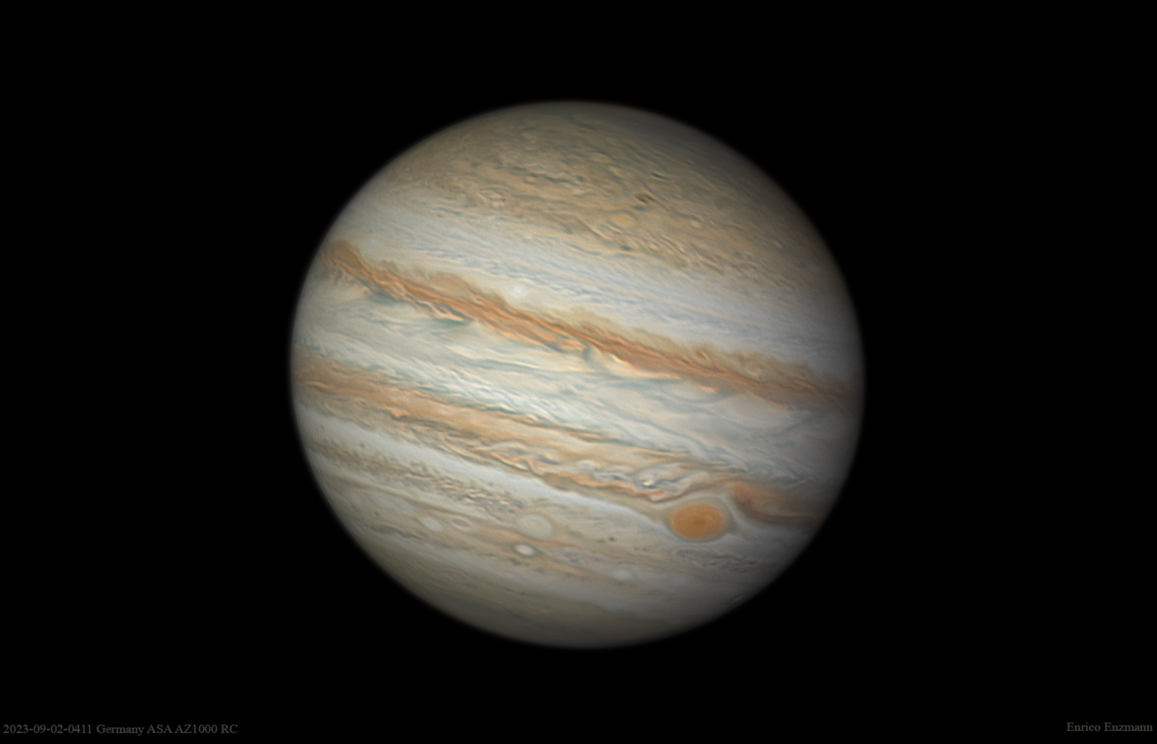 Neurechnung Jupiterbild vom 02.09.2023