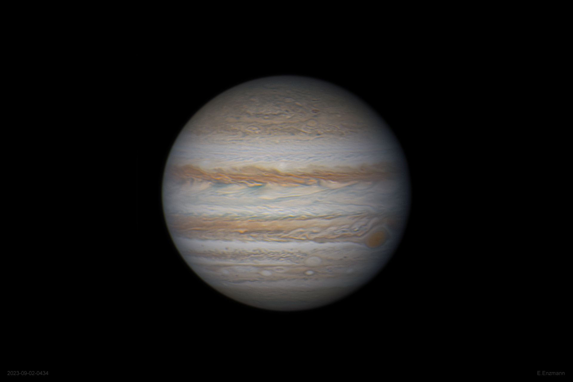 Jupiter mit Rotem Fleck am 2. September 2023