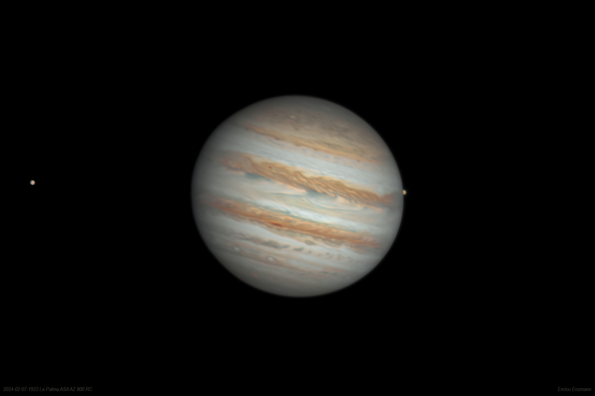 Jupiter bedeckt Mond Io