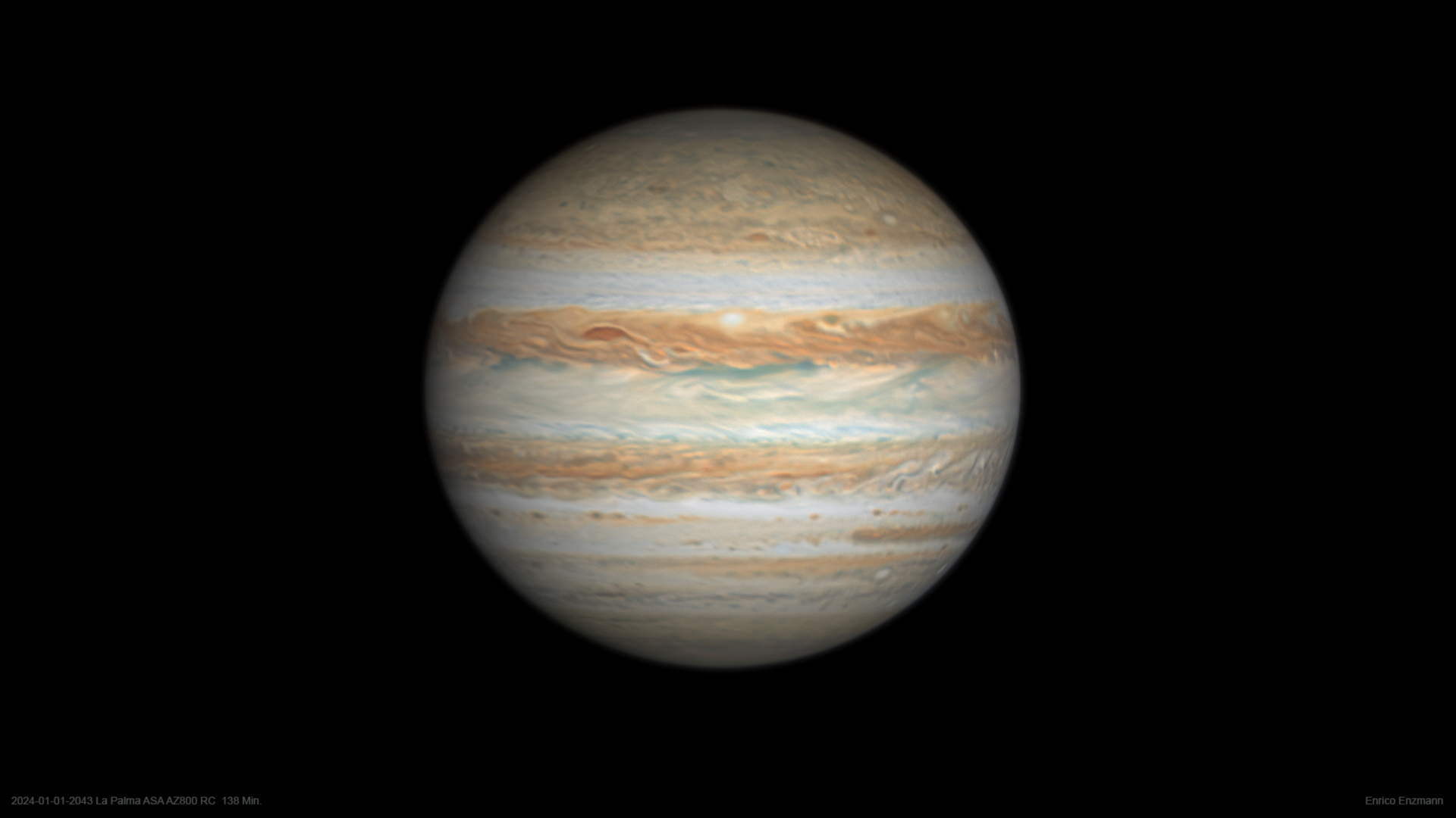 Jupiter mit 2 Stunden und 18 Minuten Belichtungszeit!