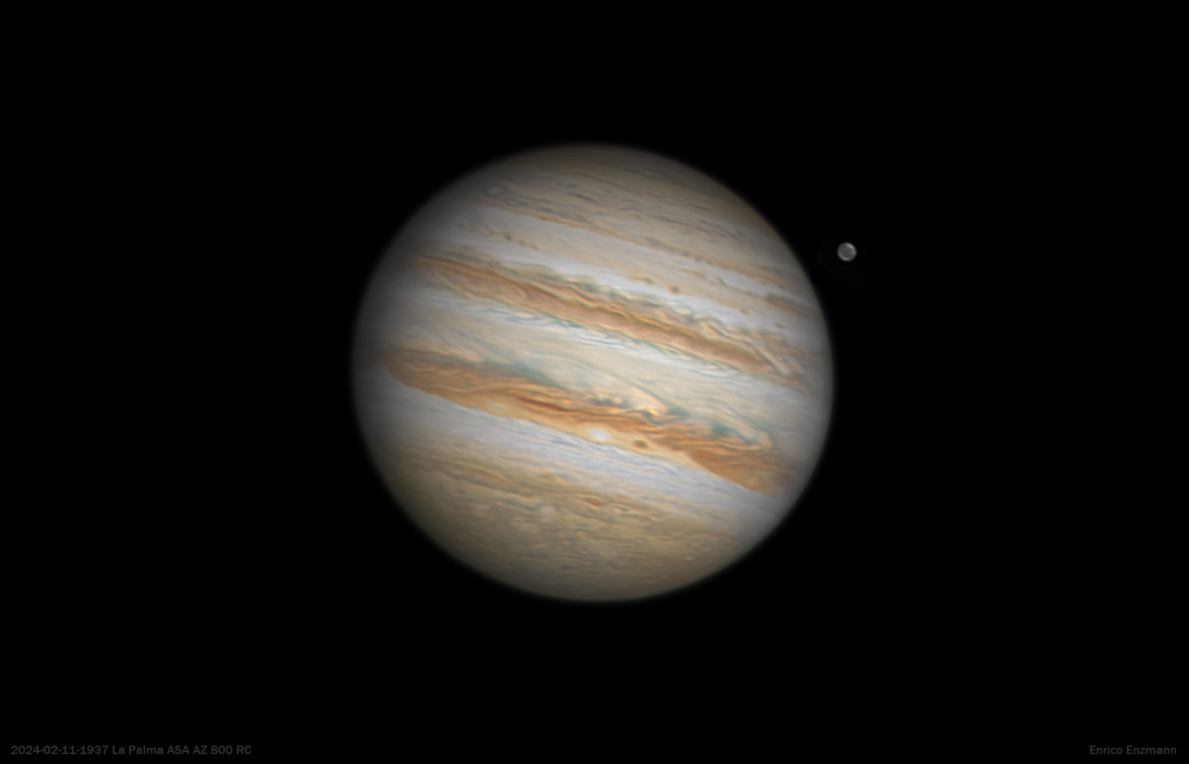 Jupiter mit Mond Ganymed 