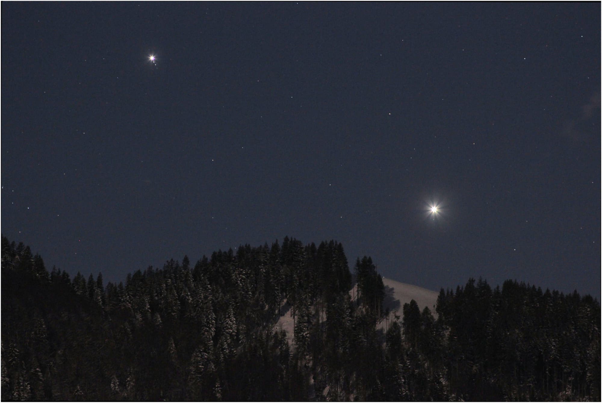 Jupiter und Venus am 9. März 2012
