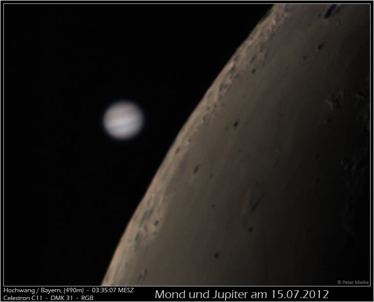 Mond und Jupiter am 15.07.2012