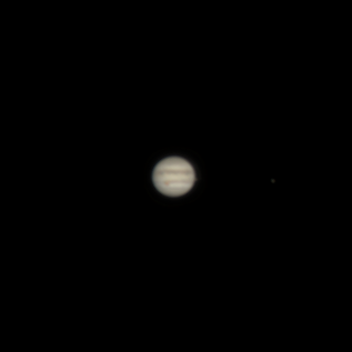 Jupiter mit Fleck, Io und Europa