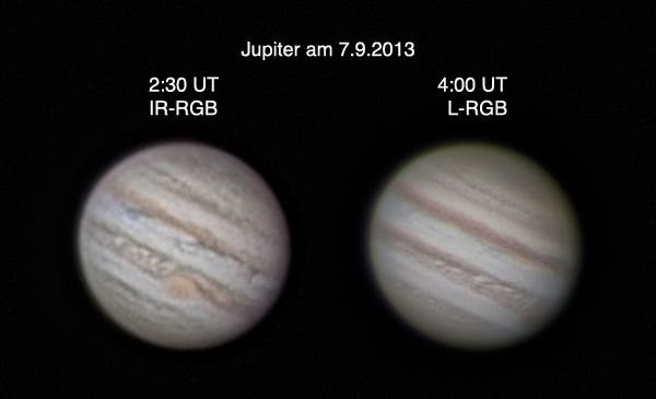 Erste Jupiteraufnahmen am Morgenhimmel