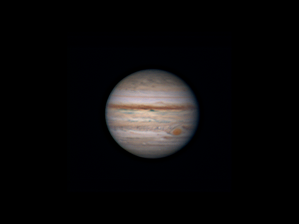 Jupiter mit Großem Rotem Fleck am Morgen des 5. Juli 2022