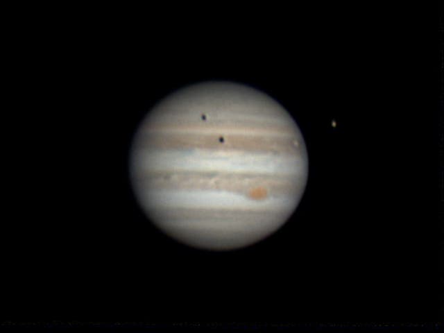 Jupiter mit Io, Europa und Mondschatten