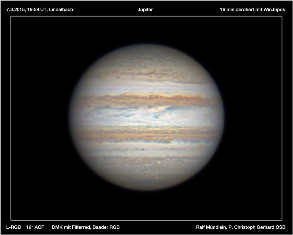 Jupiter am 7.3.2015, 19:58 Uhr UT