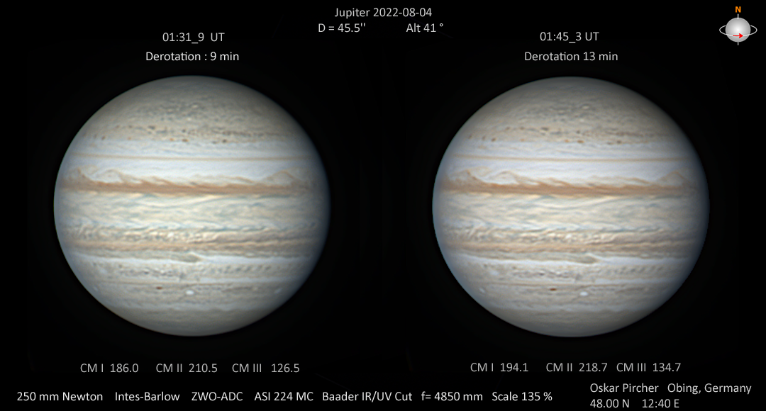 Jupiter 4. August 2022