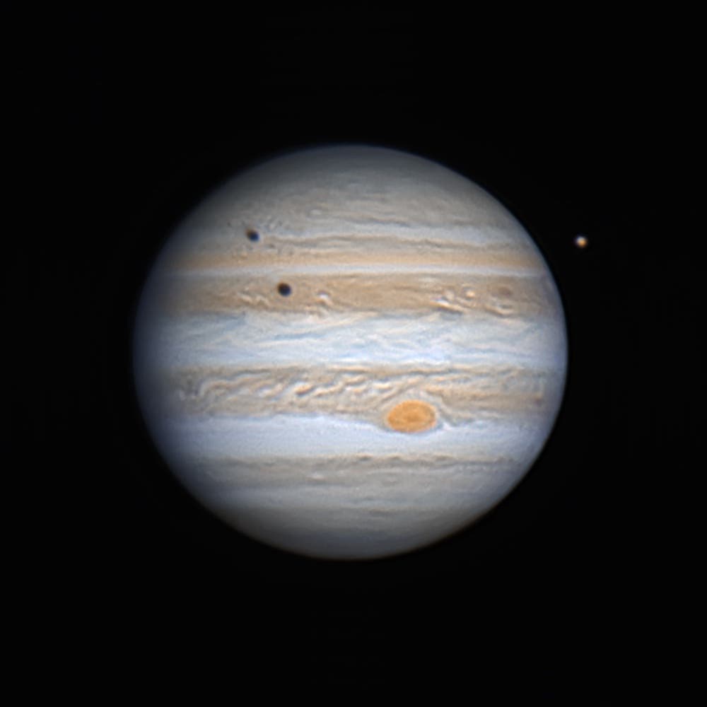 Jupiter mit zwei Mondschatten