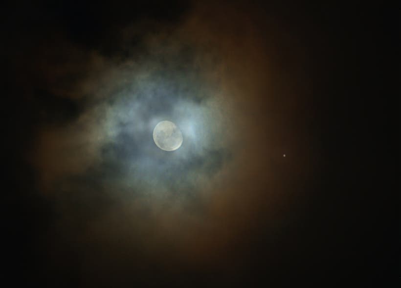 Konjunktion Jupiter-Mond am 2. November 2012