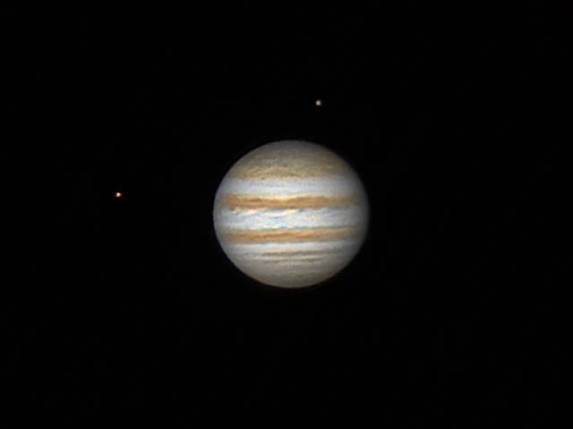 Jupiter mit Io und Kallisto am 15. August 2023