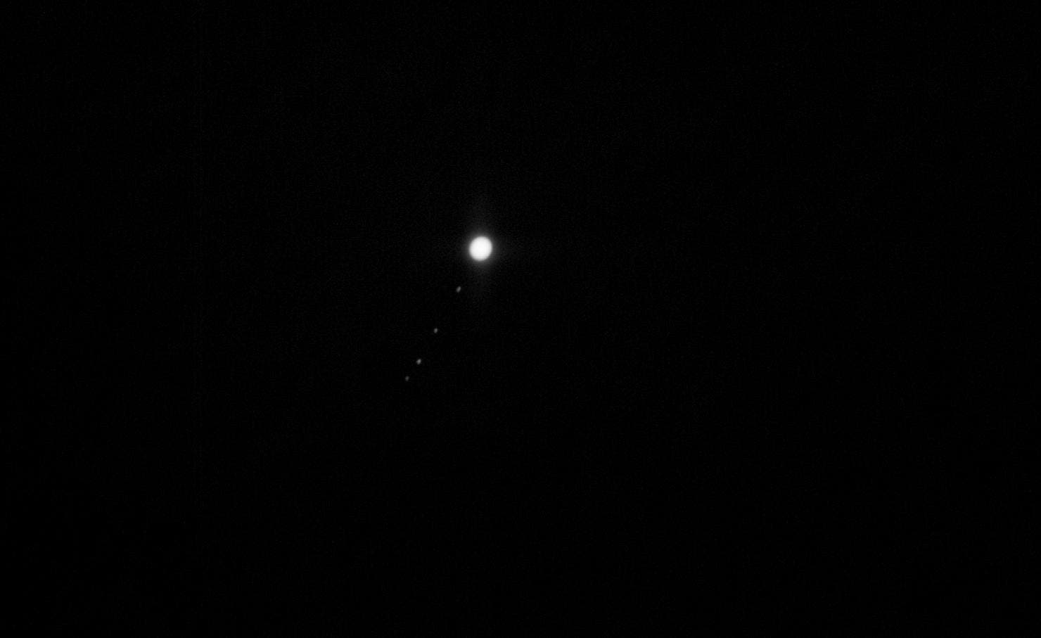 Jupiter moons aligned