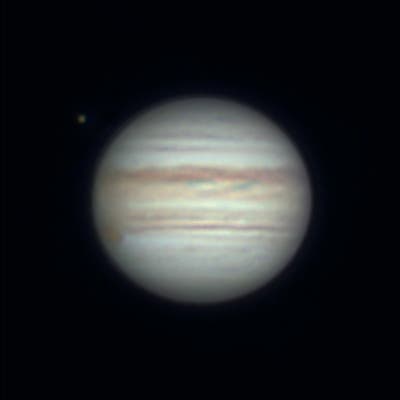 Jupiter und Ganymed am 17. Juli 2019