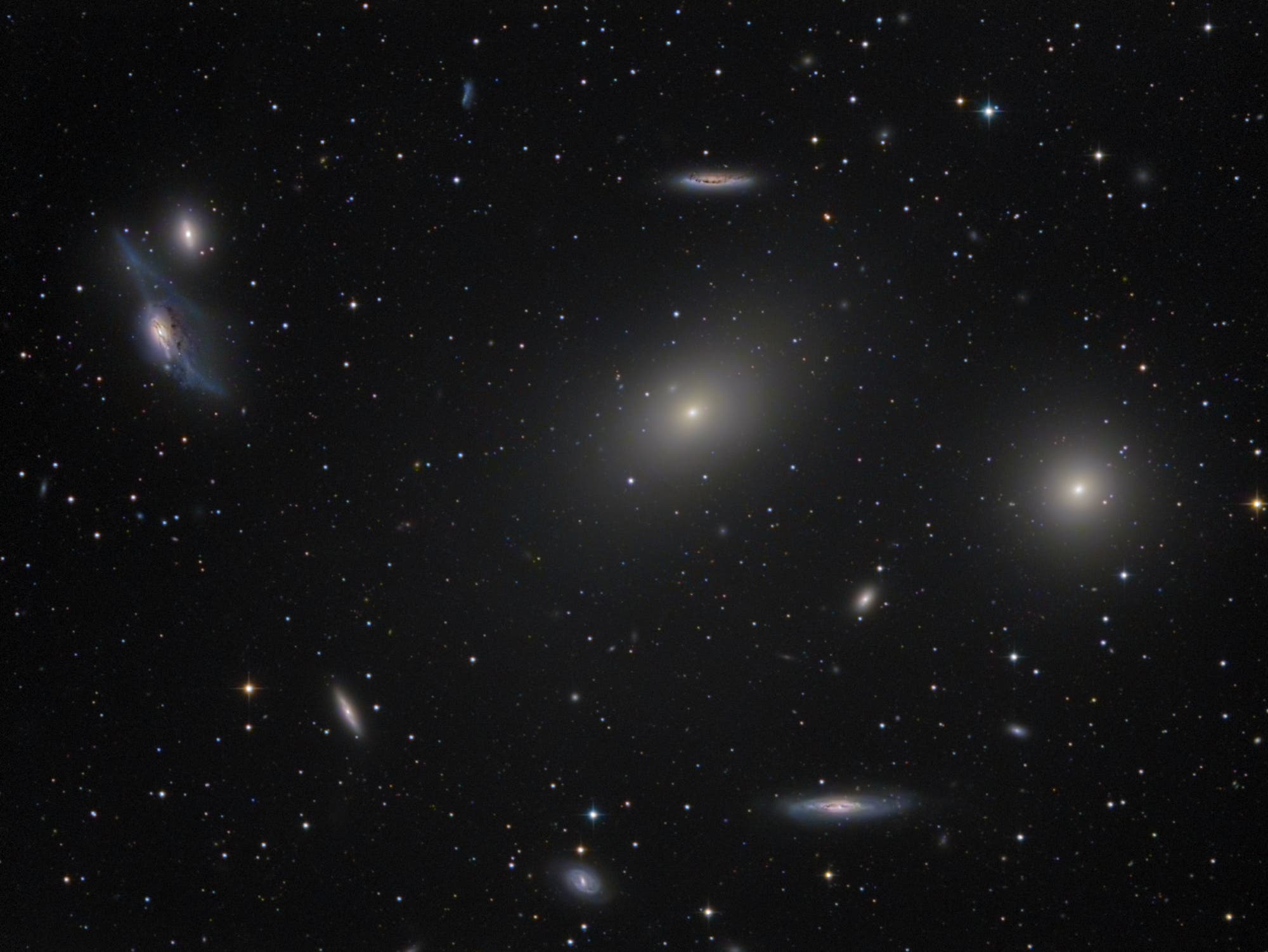 Messier 86, Messier 84, The Eyes