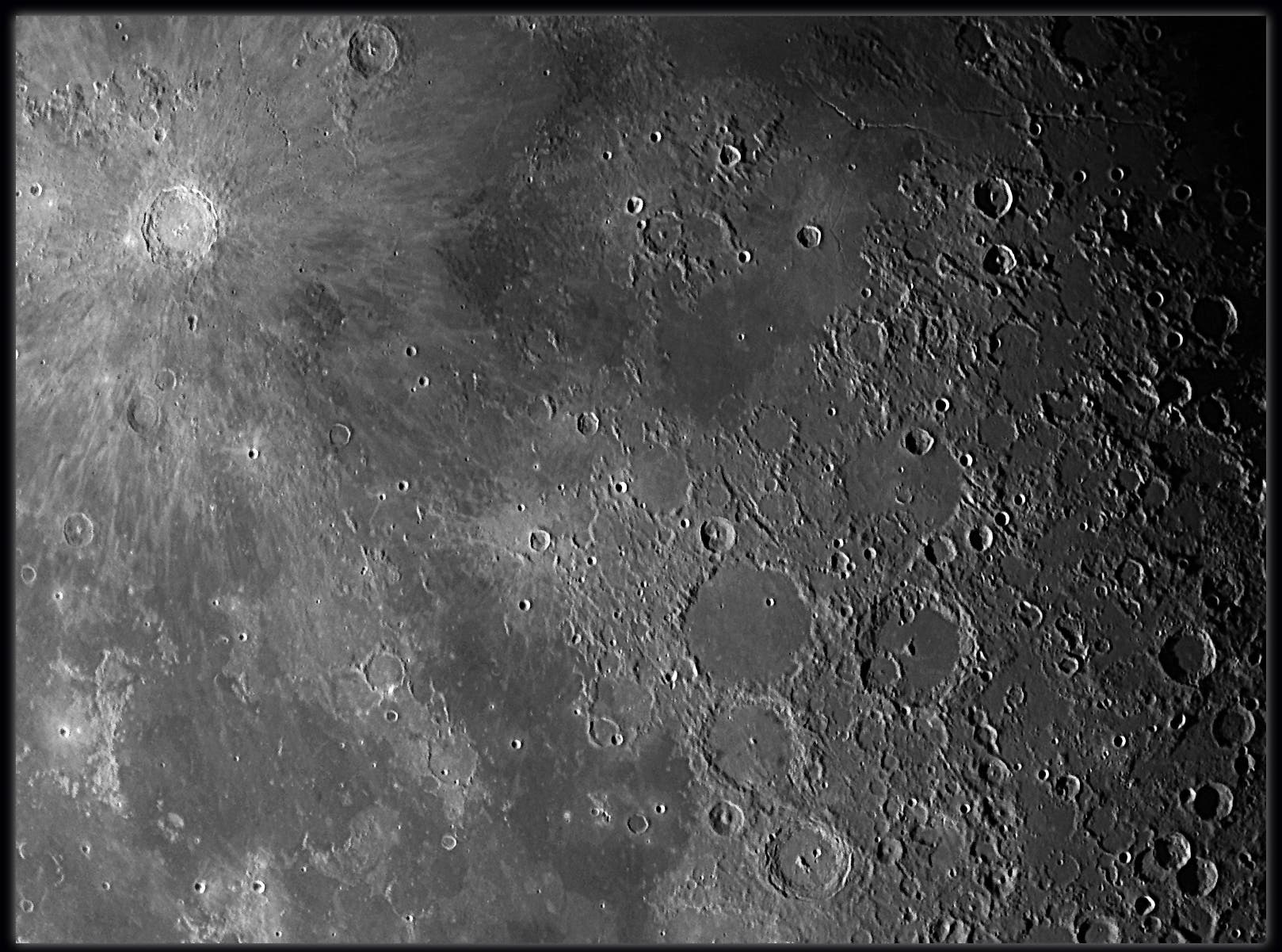 Gegend um den Krater Kopernikus am 18. Juli 2014